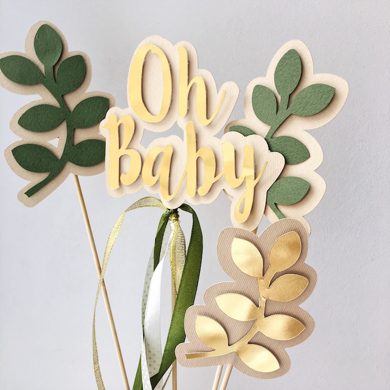 Greenery Centerpieces Green Gold Baby Shower Decorations Etsy