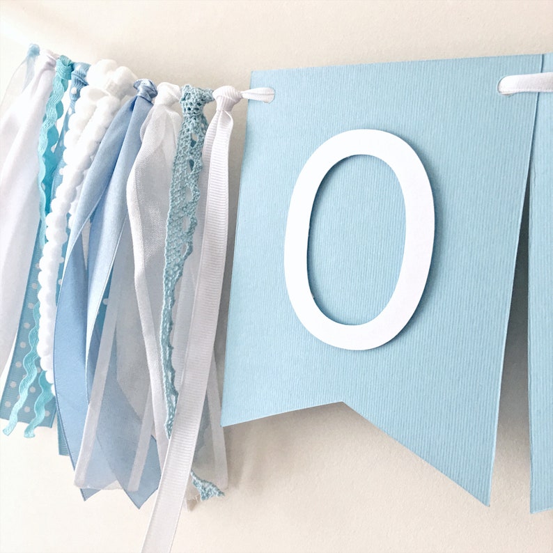 Boy High Chair Banner One Boy 1st Birthday Banner Blue High Chair Decorations Boy Highchair Banner One High Chair Sign One Boy Banner