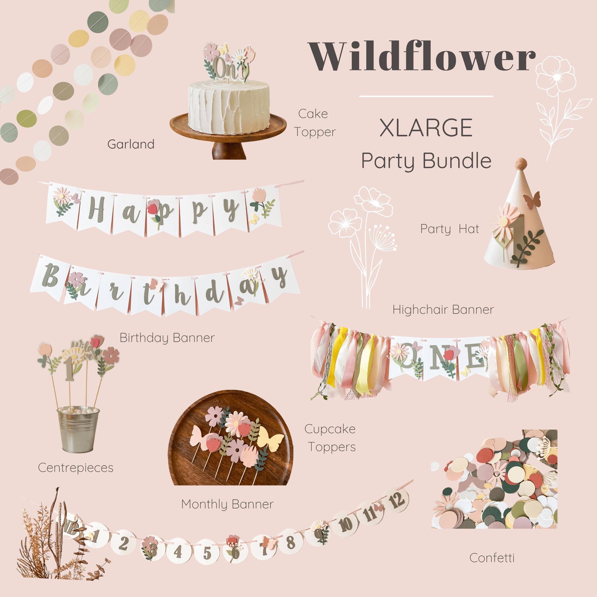 Wildflower Birthday Bundle, Wild and Onederful 1st Birthday Decorations