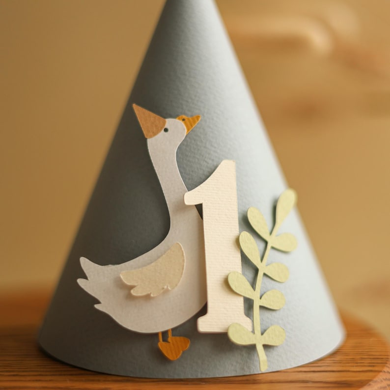 One Silly Goose Birthday Hat - Boy 1st Birthday Party Decorations