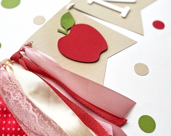 Guirnalda para trona "Apple ONE" - Decoraciones de otoño para el primer cumpleaños