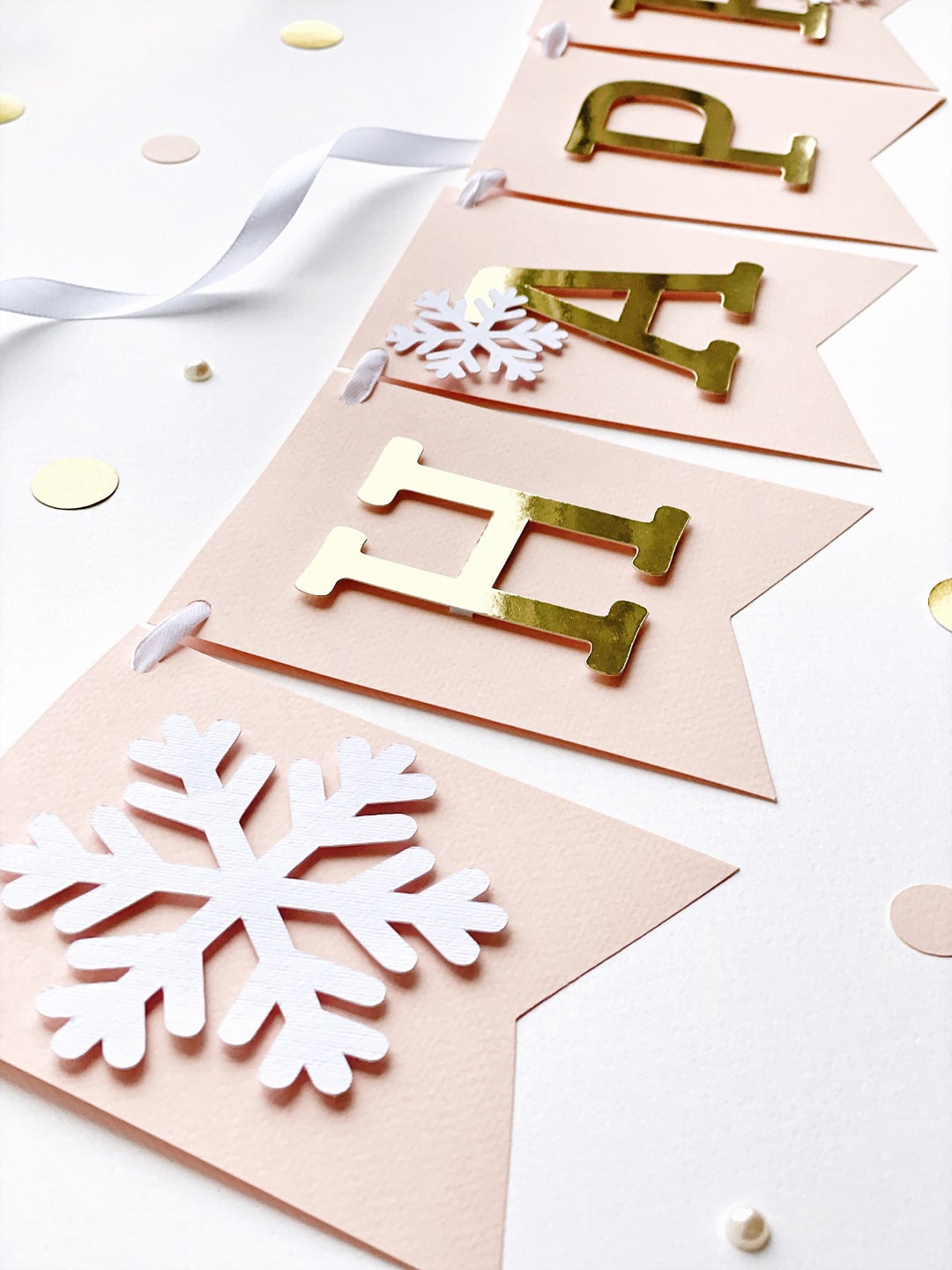 Sursurprise Winter Onederland - Decorazioni per primo compleanno per bambina, 24 pezzi, con fiocco di neve, rosa, viola, blu, per feste di compleanno invernali