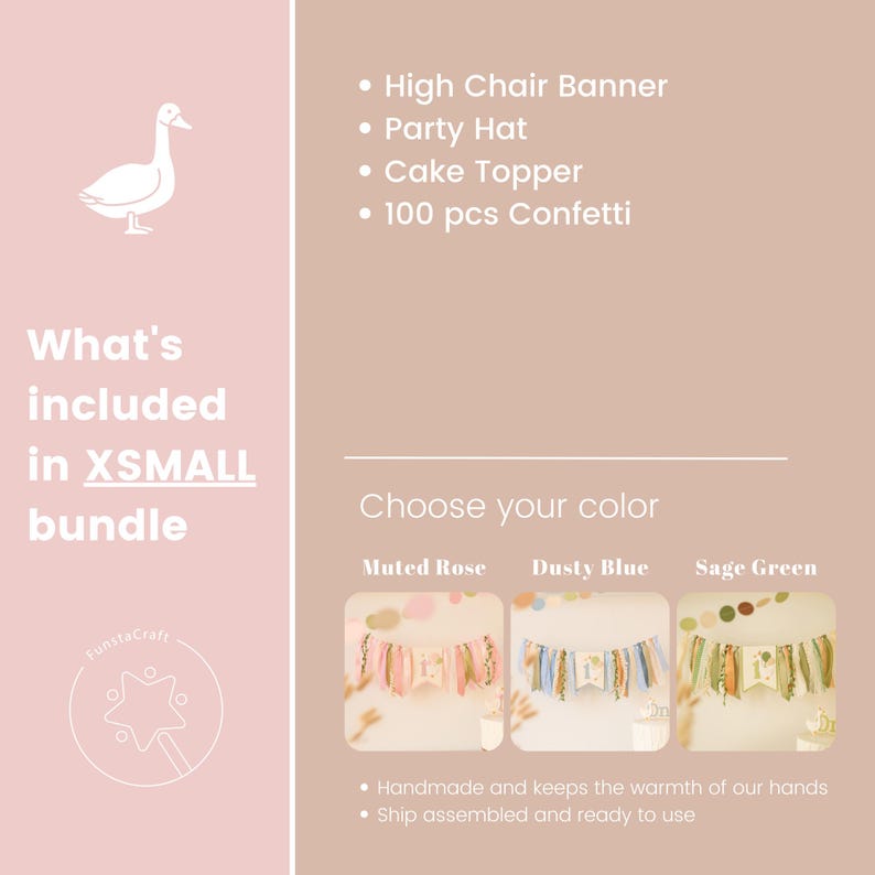 One Silly Goose 1st Birthday Bundle, Vintage Goose Party Decorations