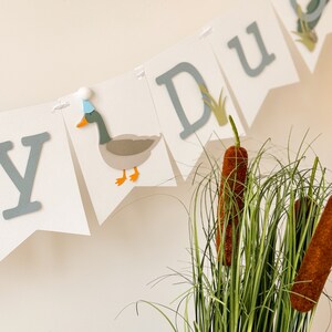 One Lucky Duck Banner, Mallard 1st Birthday Decorations, One Year Old Boy Birthday, One Lucky Duck First Birthday Sign, Personalized Banner
