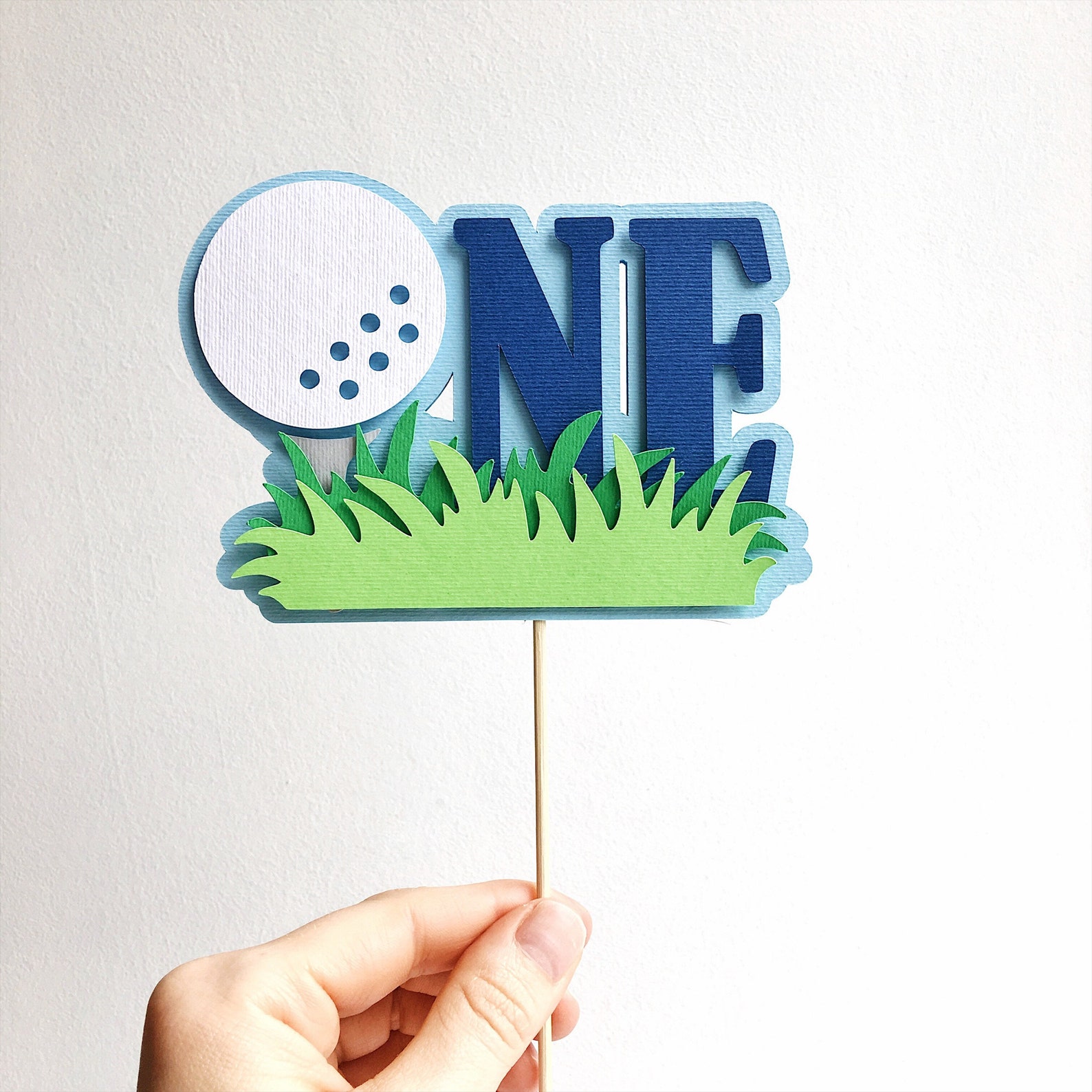 Golf 1st Birthday Cake Topper Hole in One Cake Smash Etsy