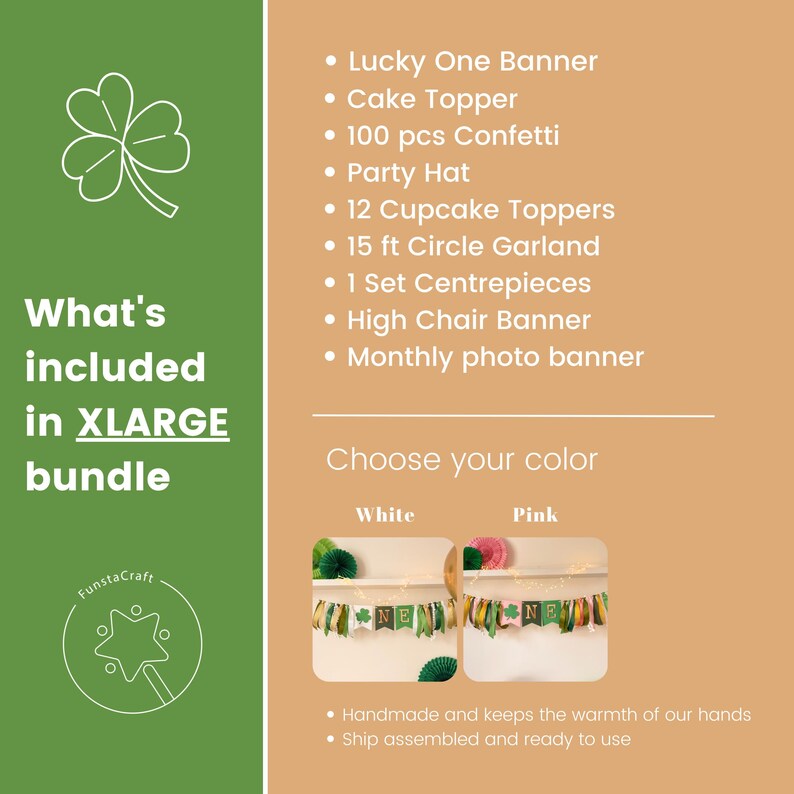 Lucky One Birthday Decorations, Party Bundle, Shamrock 1st Birthday, St. Patrick's Day Birthday