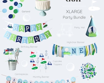 Golf 1st Birthday Party Bundle Boy - Par-Tee Decorations Kit
