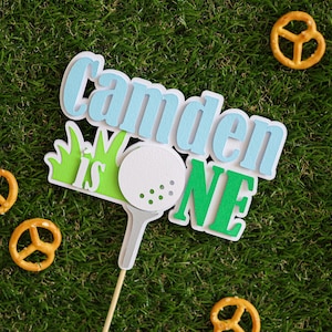 Hole in One Cake Topper - Golf First Birthday Decor - Boy Smash Cake - Par-tee