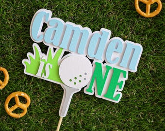Hole in One Cake Topper - Golf First Birthday Decor - Boy Smash Cake - Par-tee
