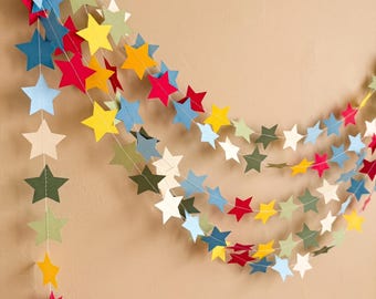Guirnalda de mini estrellas "Diviértete siendo uno" - Fondo para fiesta de cumpleaños de circo