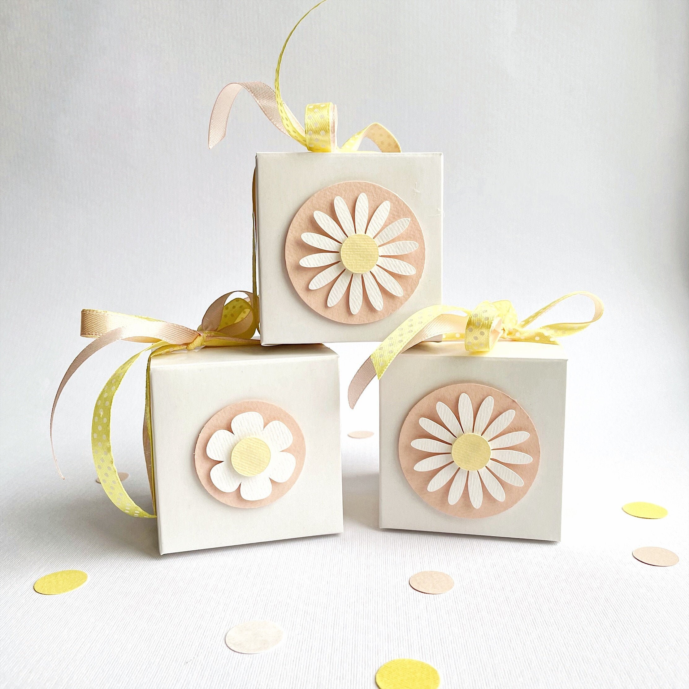 Daisy Favor Boxes Flower Power Birthday Baby Shower Party Etsy UK
