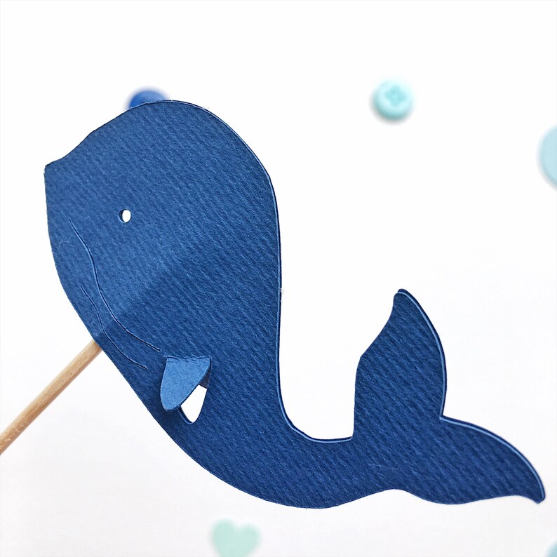 Whale Cupcake Toppers Whale Theme Baby Shower Decorations Boy Etsy