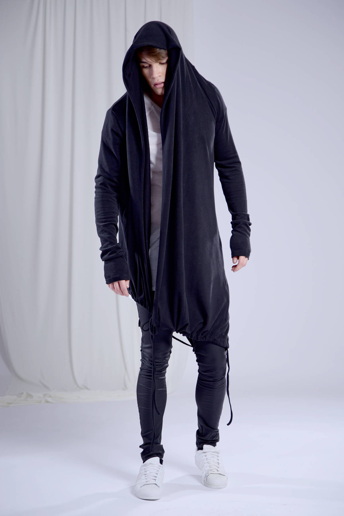 maxi black cardigan