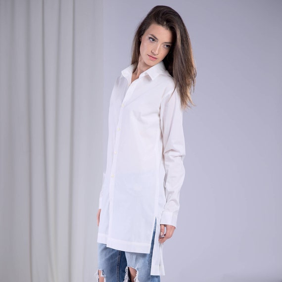 maxi white shirt