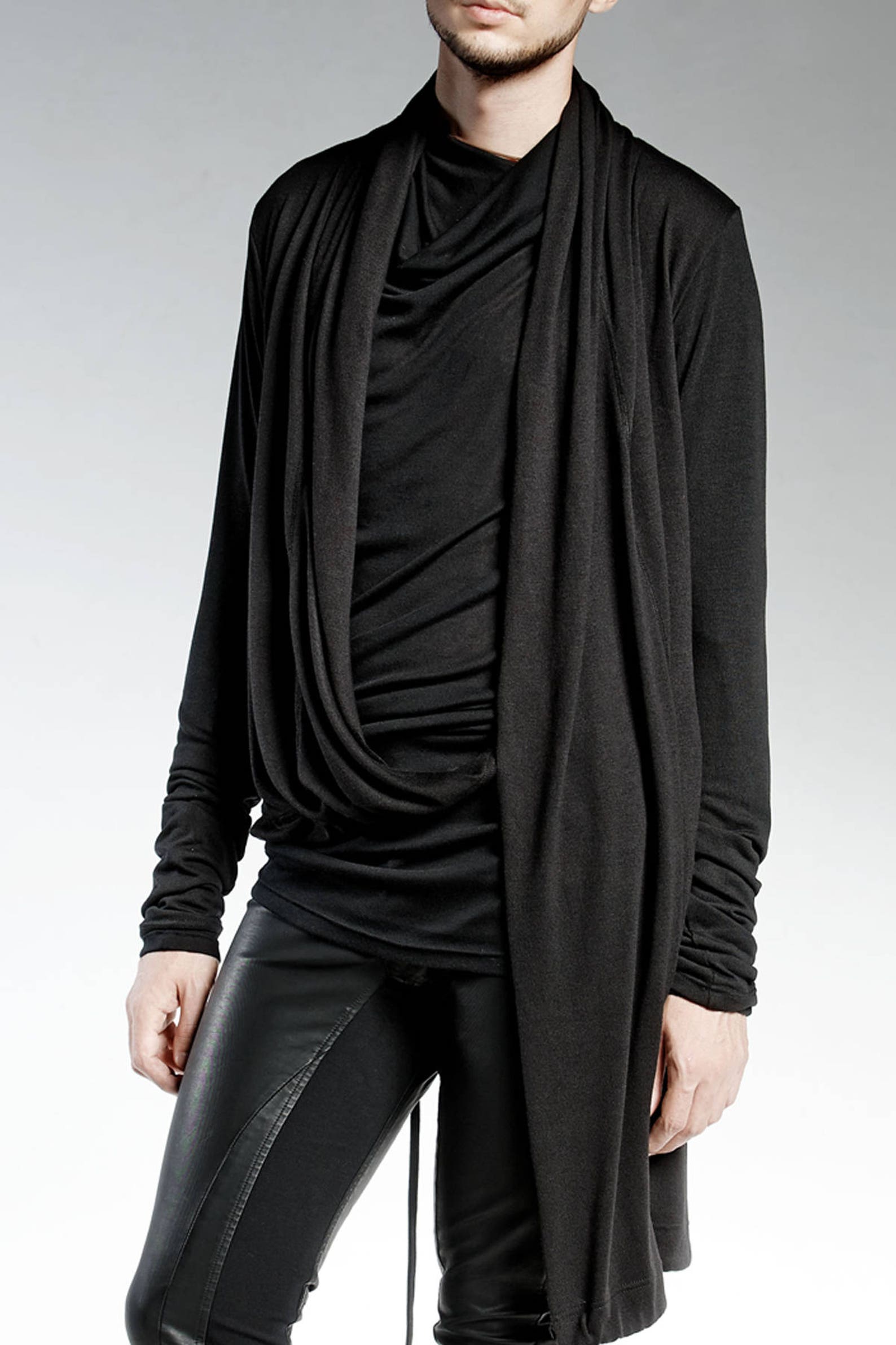 Black Cardigan Mens Cardigan Long Cardigan Mens Winter Etsy