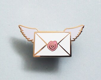 Flying Letter Enamel Pin
