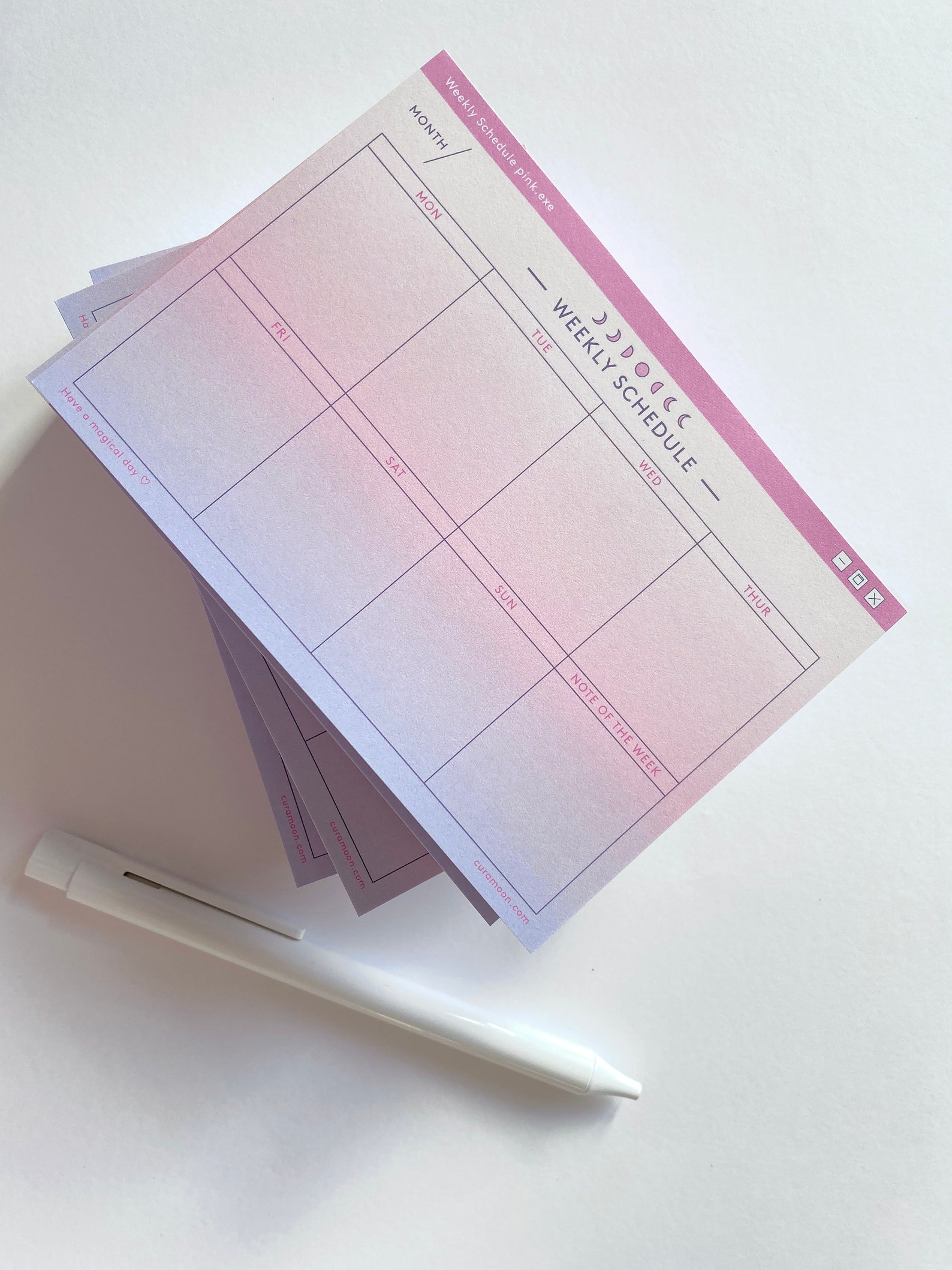 Pinks Weekly Schedule Memo pad | Etsy Pinks Weekly Schedule Memo pad | Etsy