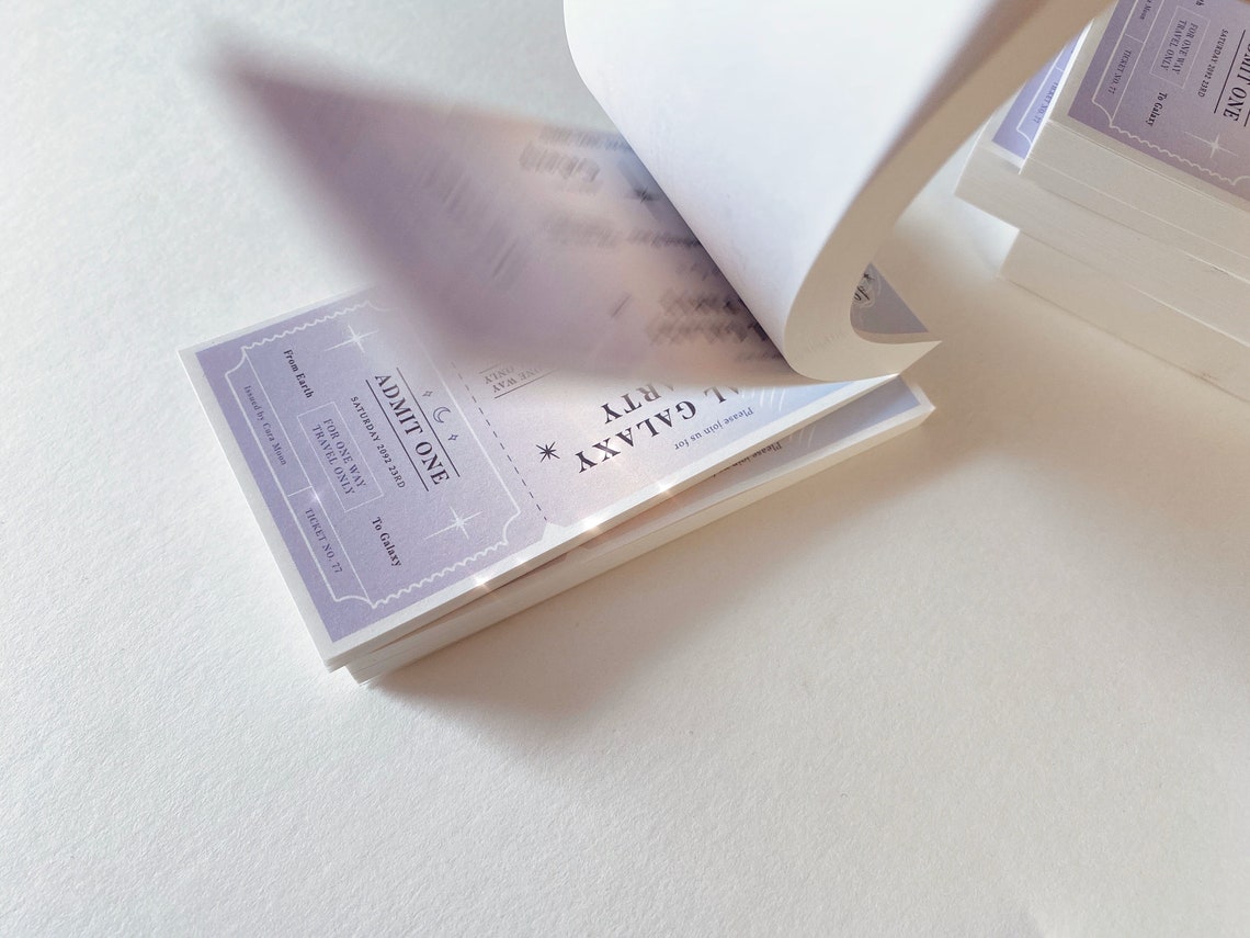 Ticket Memo pad Etsy