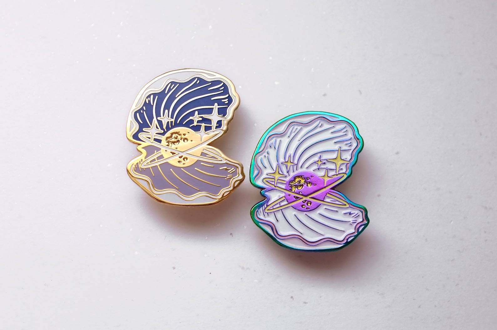 Pearl Sea Shell Enamel Pin navy Variant Lapel Pin Full - Etsy