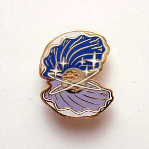 Pearl Sea Shell Enamel Pin navy Variant Lapel Pin Full - Etsy