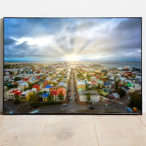 Reykjavik Iceland, Iceland City, Sunrise Reykjavik, City of Reykjavik, Iceland Print, Iceland Photography, Reykjavik Print, Reykjavik Print