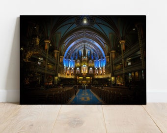 Notre-Dame Basilica of Montréal Photography Print, Notre-Dame Wall Art, Notre-Dame Canada, Church Print, Old City Montreal Notre-Dame Church
