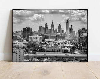 Philadelphia Print, Philadelphia Skyline, Philly Black and White Photography, Philly Wall Art, Philly Print, Philadelphia Art, Philly Photo