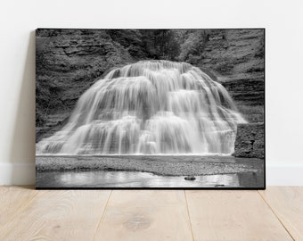 Robert H. Treman State Park Waterfall, Ithaca NY, Waterfall Photography, Waterfall Print, Waterfall Decor, Waterfall Art, Ithaca Photography