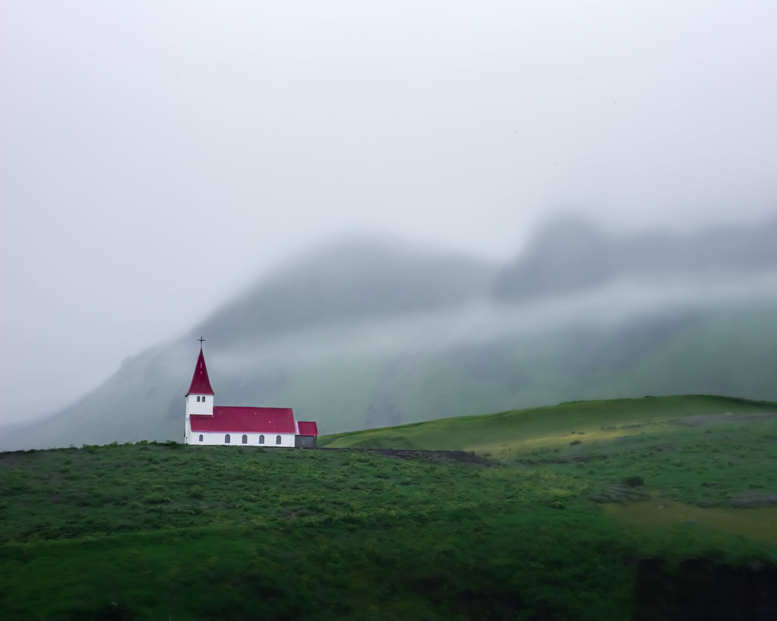Island Vik Kirche Druck, Island Fotografie, Island Fine Art, Vik Island