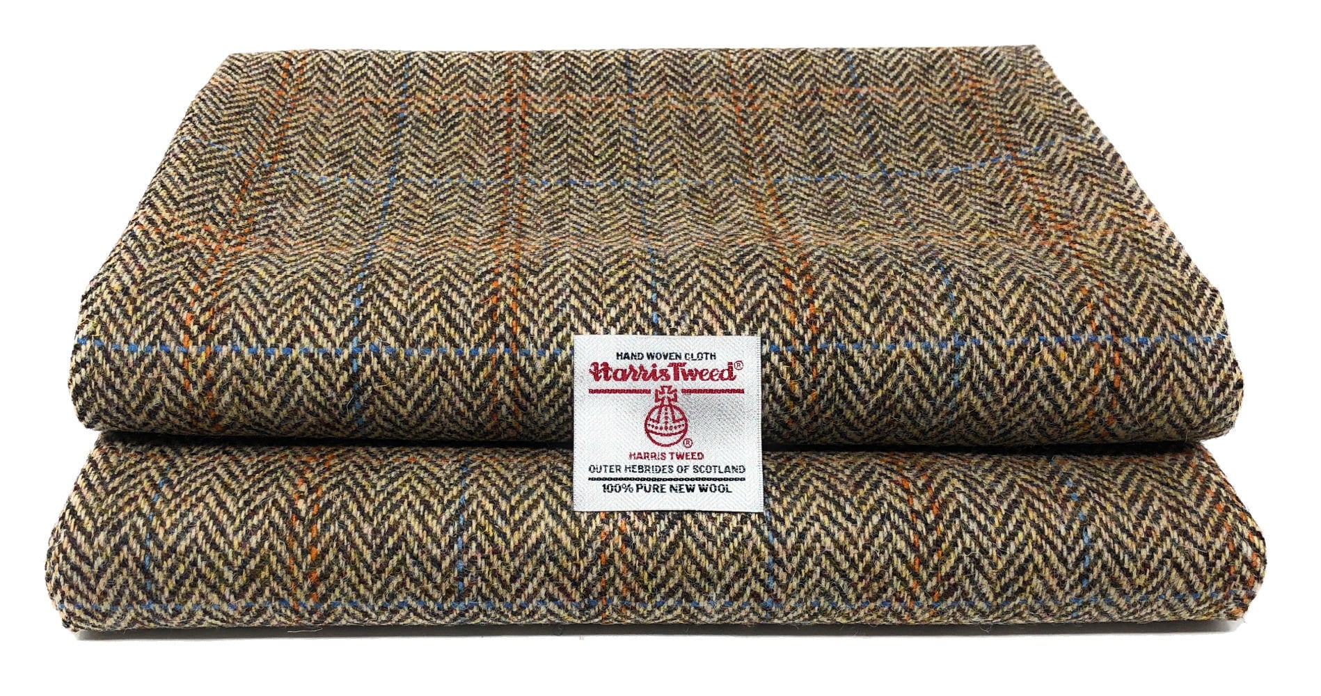 Buy Harris Tweed Fabric – Brown Herringbone Pure Wool, Craft
