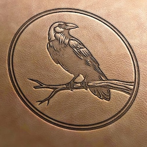 Leather Stamp (Delrin material): crow, leather stamps, custom leather stamp, leather tools, craft tools