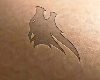 Leather Stamp (Delrin material): Howling Wolf, leather stamps, custom leather stamp, leather tools, craft tools, embossing tools