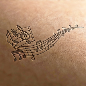 Leather Stamp (Delrin material) Music notes, leather stamps, custom leather stamp, leather tools, craft tools, embossing tools