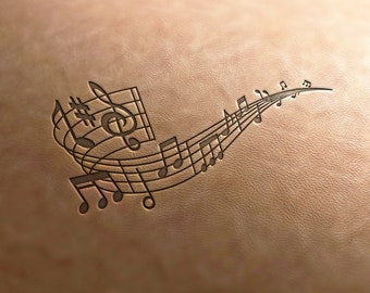 Leather Stamp (Delrin material) Music notes, leather stamps, custom leather stamp, leather tools, craft tools, embossing tools