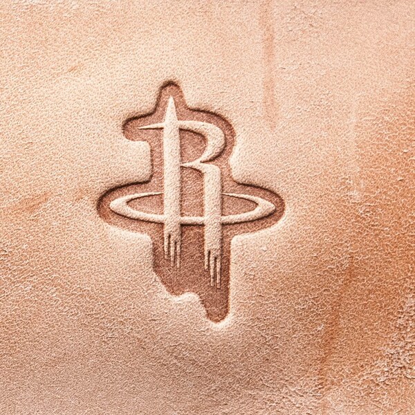 Leather Stamp Delrin, custom leather stamp: Huston Rockets