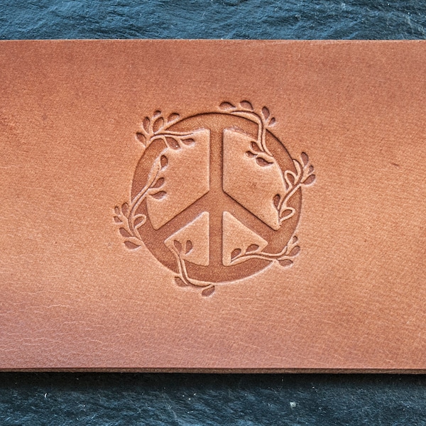 Delrin Leather Stamp: PEACE