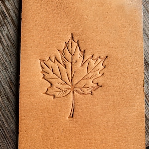 Delrin Leather Stamp: Maple Leaf