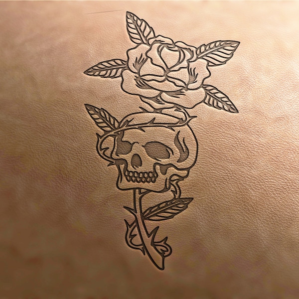 Skull Leather Stamp Etsy