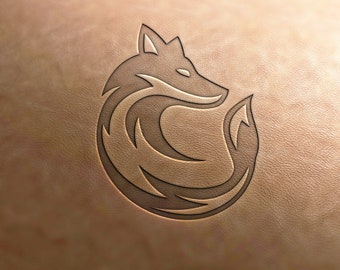 Leather Stamp (Delrin material) round fox, leather stamps, custom leather stamp, leather tools, craft tools, embossing tools