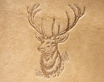 Lederstempel: Hirsch #6, Delrin Material, Lederstempel, Bastelwerkzeug, Lederwerkzeug