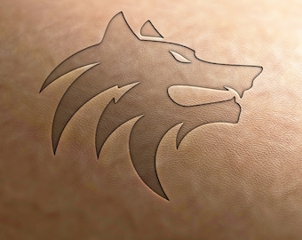Leather Stamp (Delrin material): Wolf's head, leather stamps, custom leather stamp, leather tools, craft tools, embossing tools