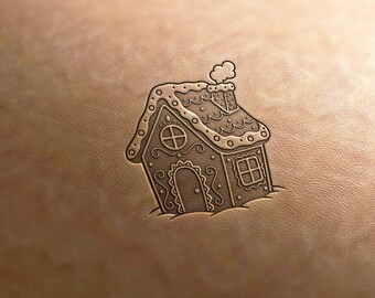 Leather Stamp (Delrin material): gingerbread house, leather stamps, custom leather stamp, leather tools, craft tools