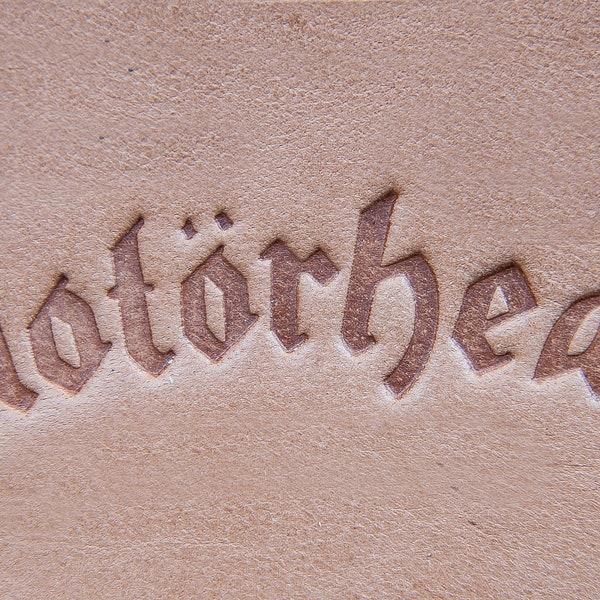 Delrin Leather Stamp: motorhead