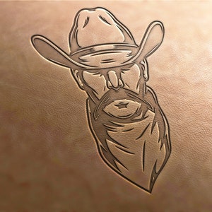Timbro in pelle Delrin: timbro da cowboy, strumenti in pelle, strumenti artigianali, timbro in pelle, timbri in pelle, strumenti per goffratura, timbro occidentale, strumento in pelle