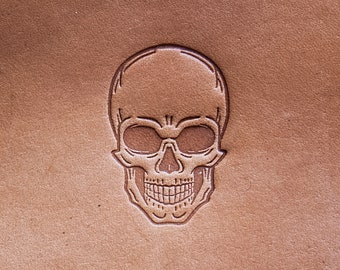 Delrin Leather Stamp: Skull#1
