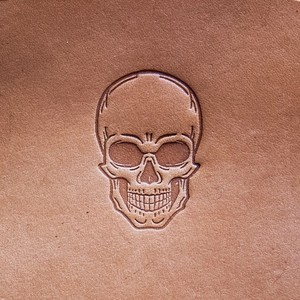 Skull Leather Stamp Etsy
