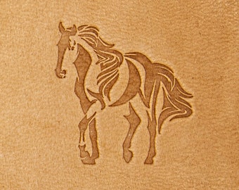 Delrin Leder Stempel: Pferd #2