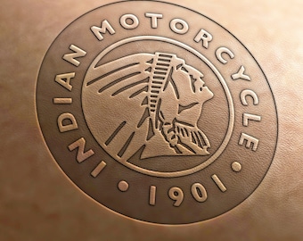 Delrin Leather Stamp: Indian motorcycle#3 Indian stamp, motorcycle logo, Indian logo