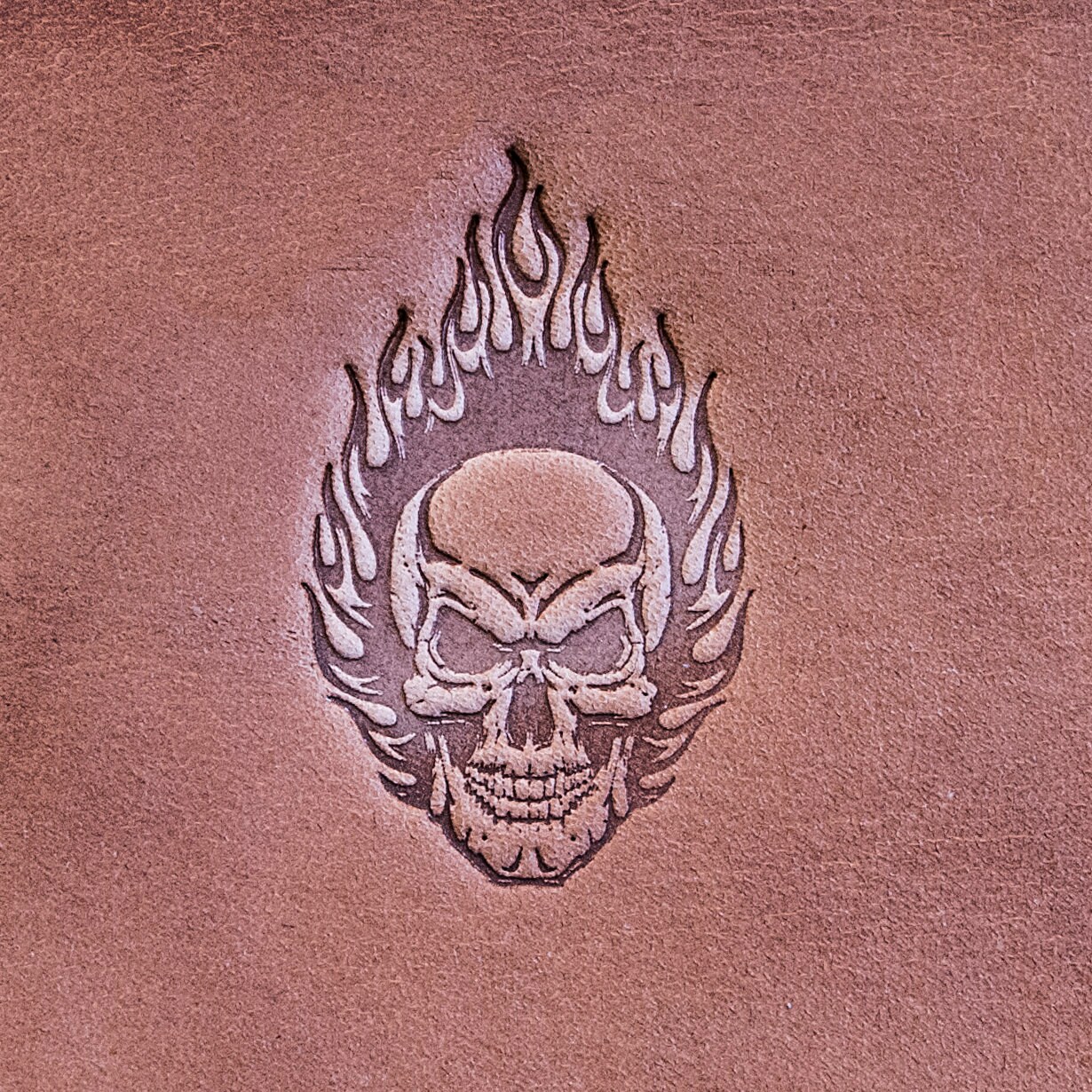 Delrin Leather Stamp: Skull #3