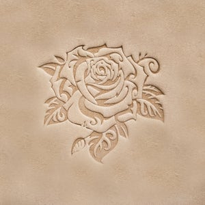 Delrin Leather Stamp: Rose#1